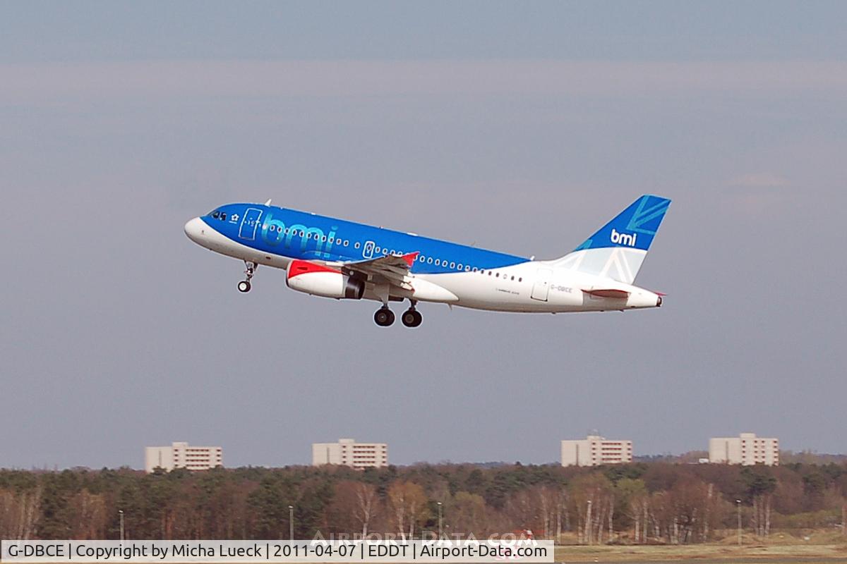 G-DBCE, 2005 Airbus A319-131 C/N 2429, leaving Berlin