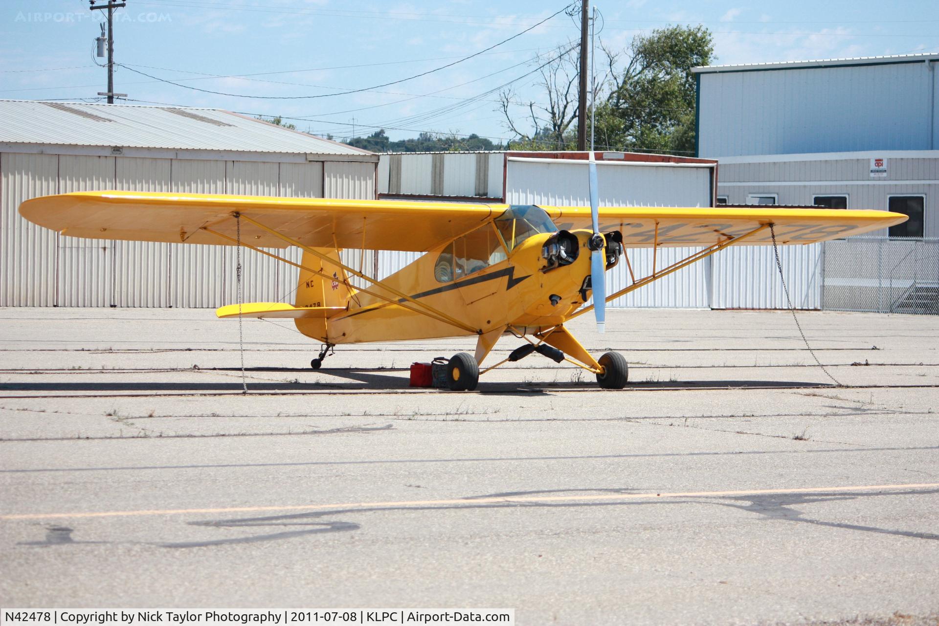 N42478, 1945 Piper J3C-65 Cub C/N 14747, Lompoc Piper Cub Fly-in 2011