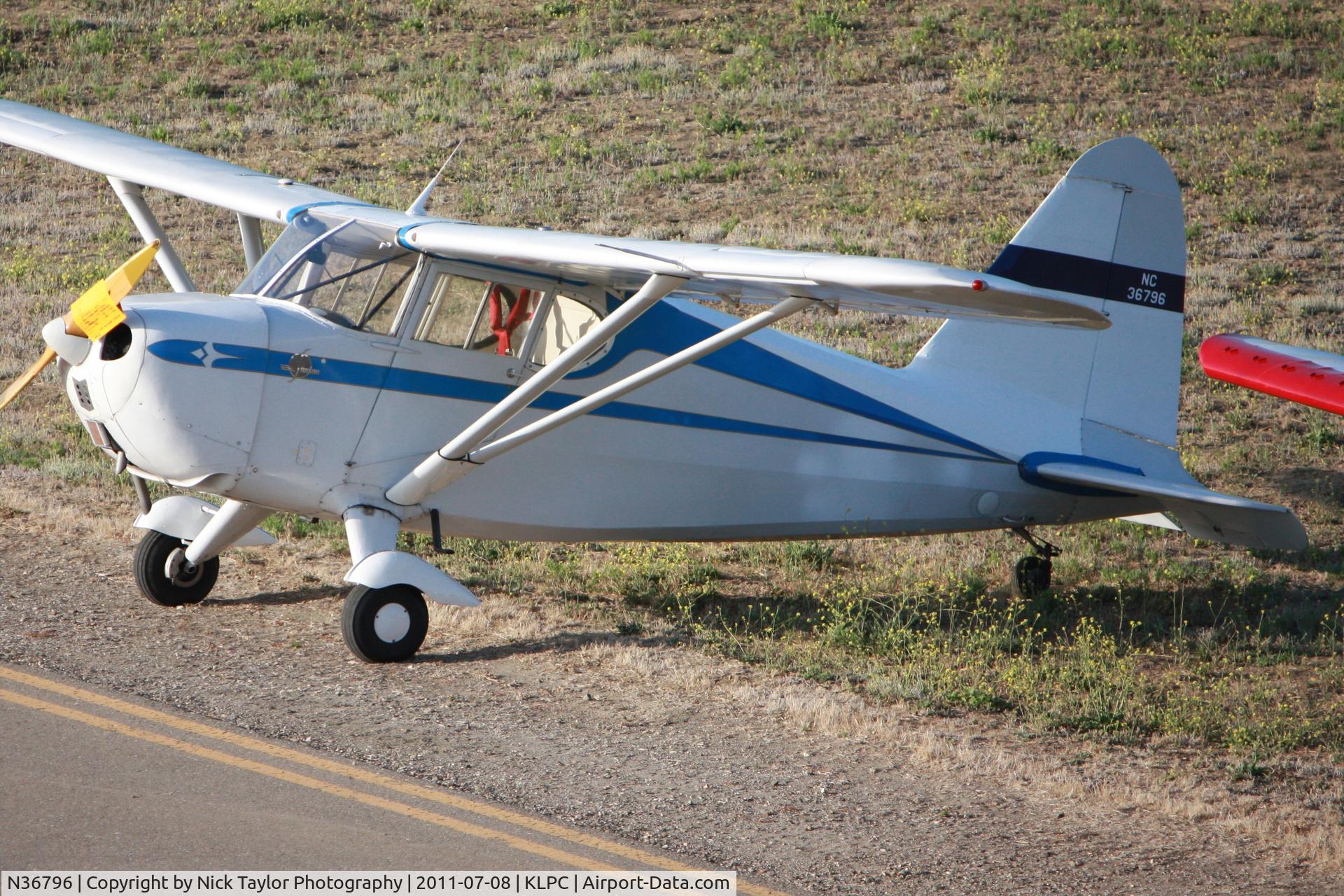 N36796, 1941 Stinson 10A C/N 8096, Lompoc Piper Cub Fly-in 2011