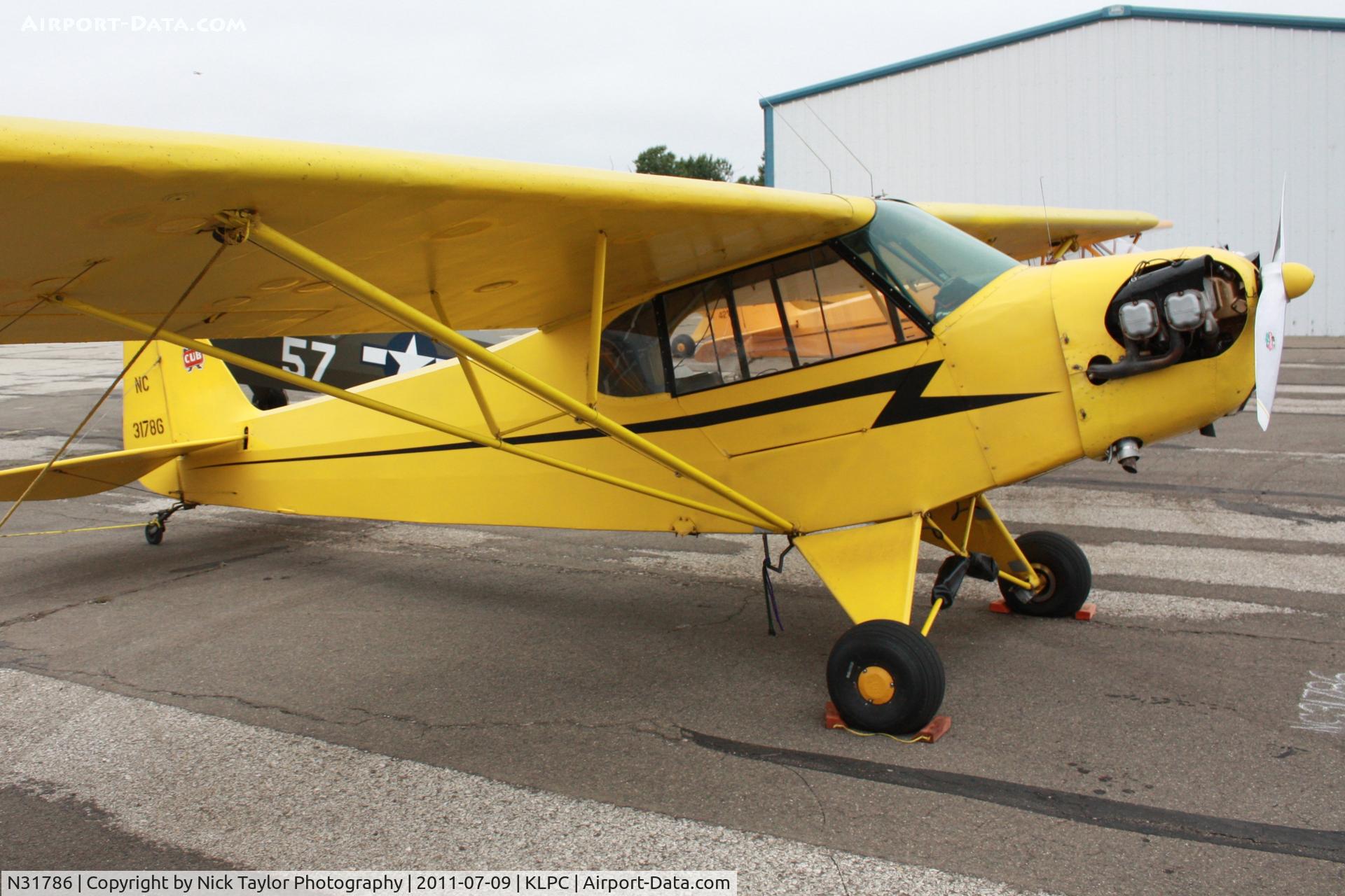 N31786, Piper J3F-65 C/N 5314, Lompoc Piper Cub Fly-in 2011