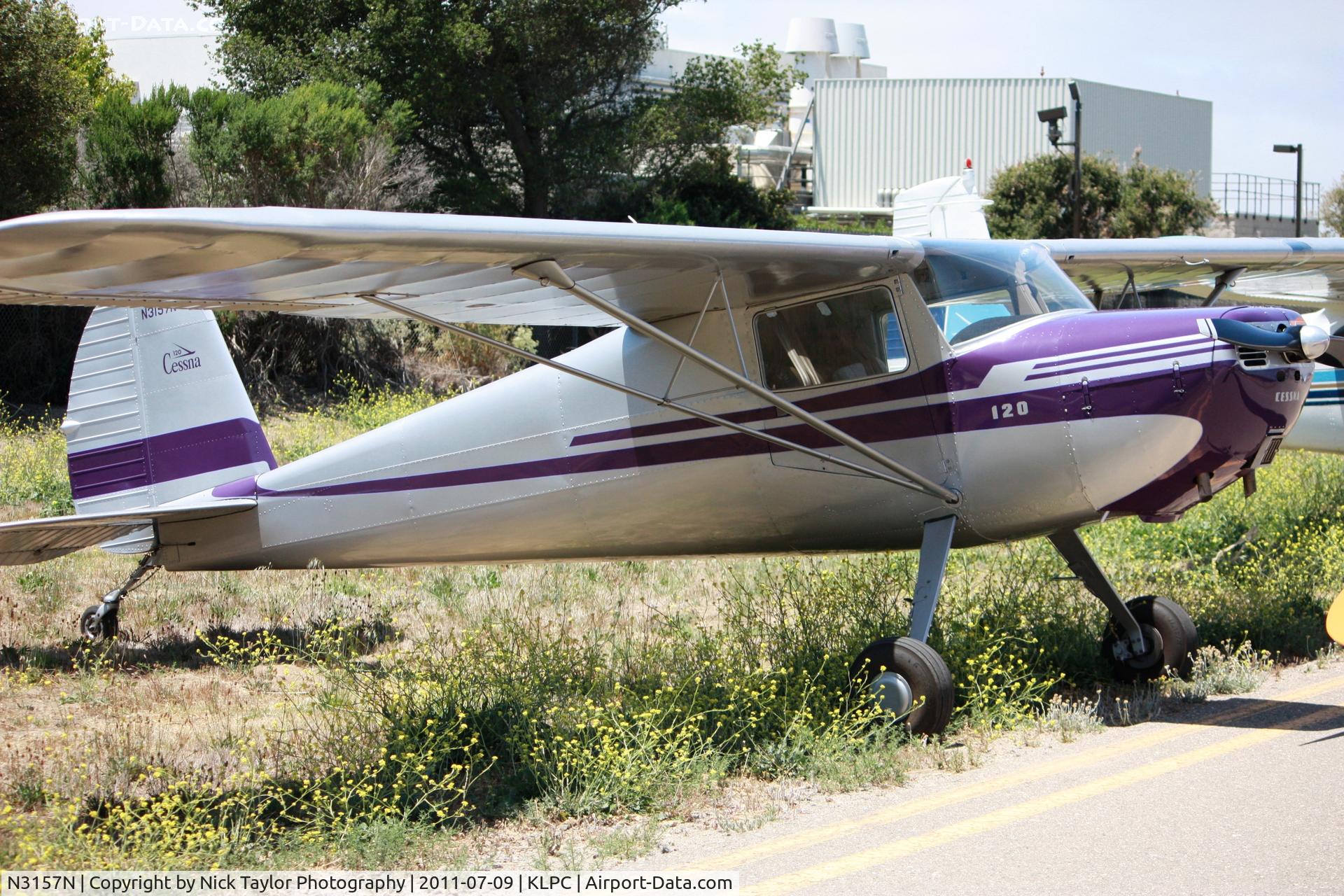 N3157N, 1947 Cessna 120 C/N 13415, Lompoc Piper Cub Fly-in 2011