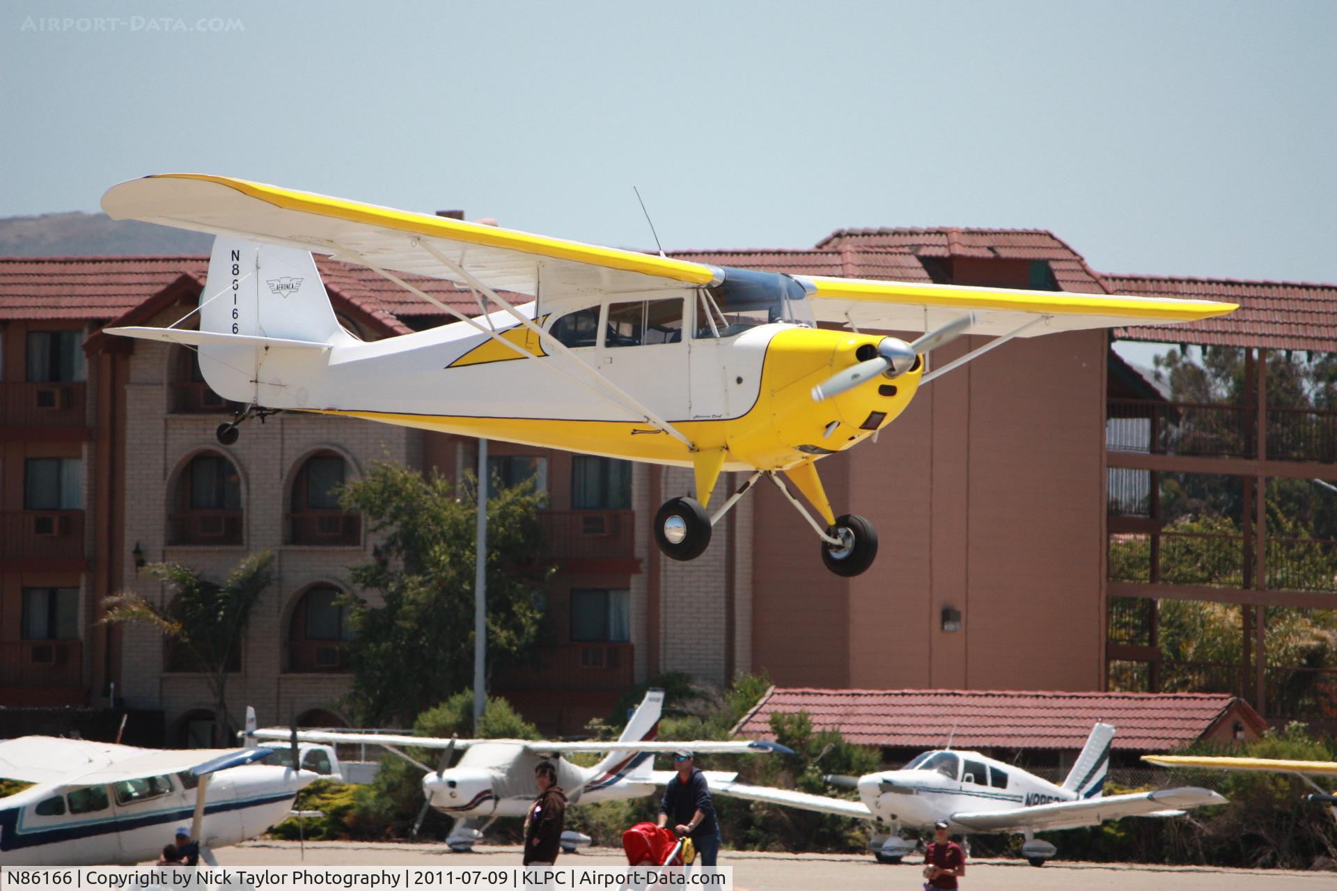 N86166, 1946 Aeronca 11AC Chief C/N 11AC-595, Lompoc Piper Cub Fly-in 2011