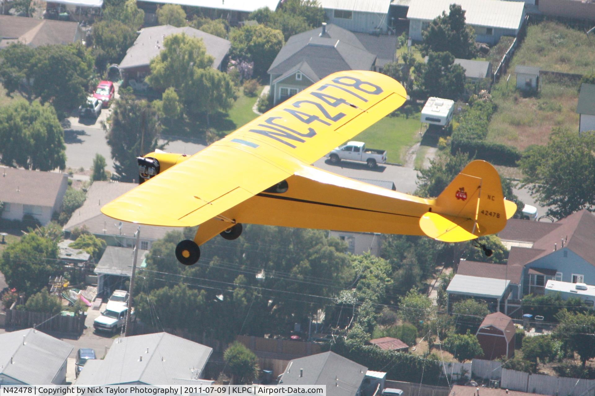 N42478, 1945 Piper J3C-65 Cub C/N 14747, Almost seems like the movie One Six Right