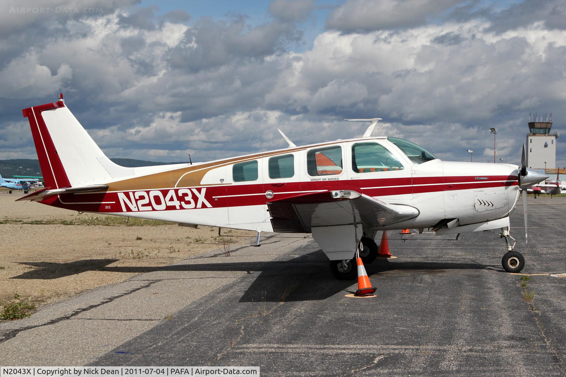 N2043X, 1978 Beech A36 Bonanza 36 C/N E-1387, PAFA/FAI