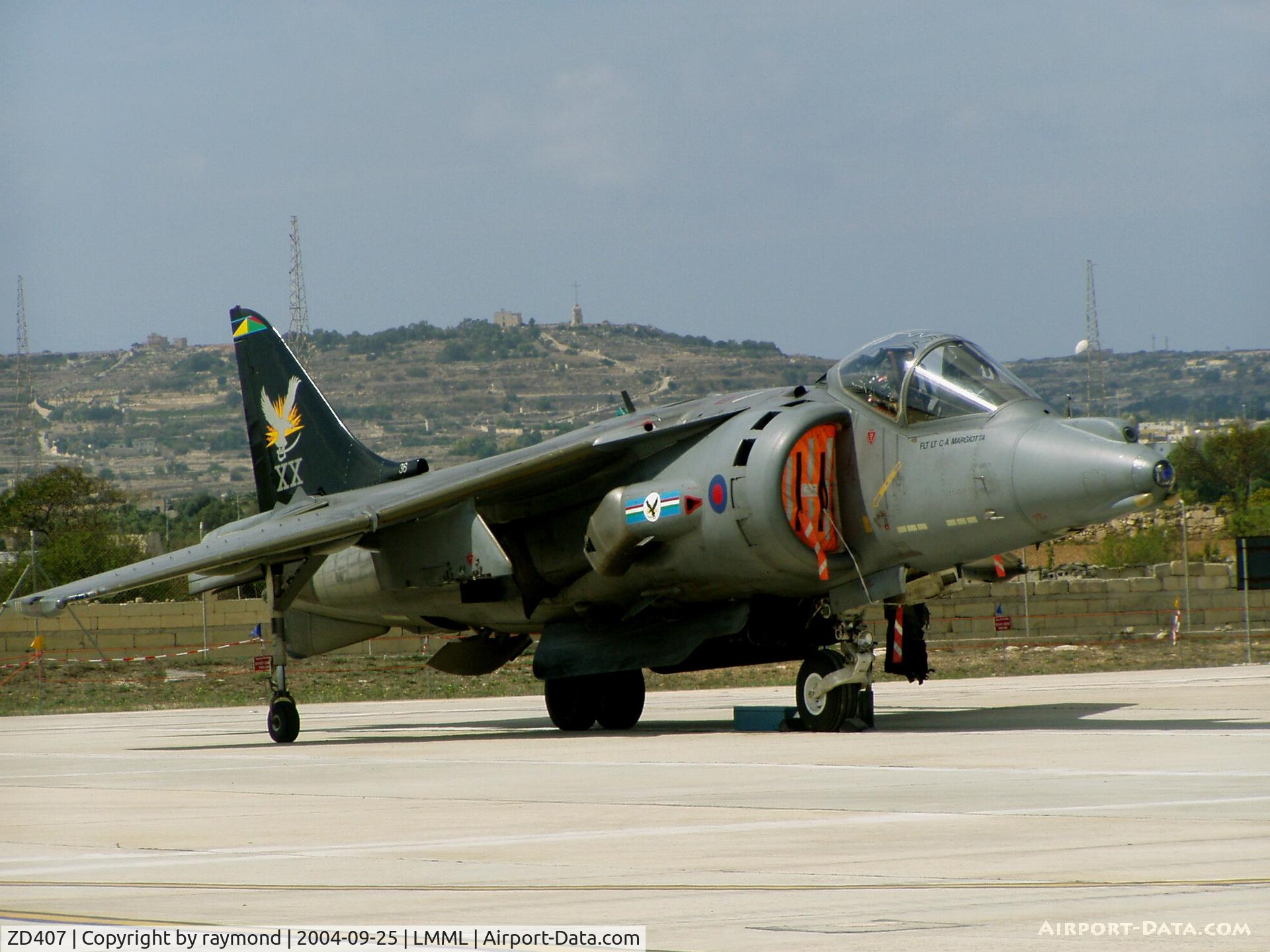 ZD407, British Aerospace Harrier GR.7 C/N P36, Harrier GR7 ZD407/36 20Sqd RAF