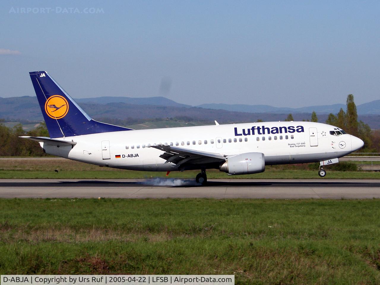 D-ABJA, 1991 Boeing 737-530 C/N 25270, landing as Lufthansa LH1204 from Frankfurt