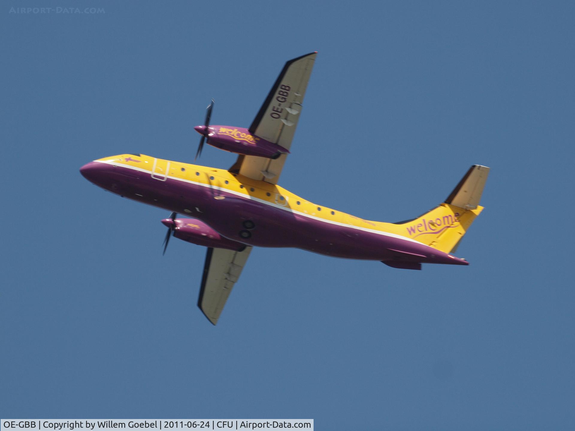 OE-GBB, 1996 Dornier 328-110 C/N 3078, Take off of Corfu
