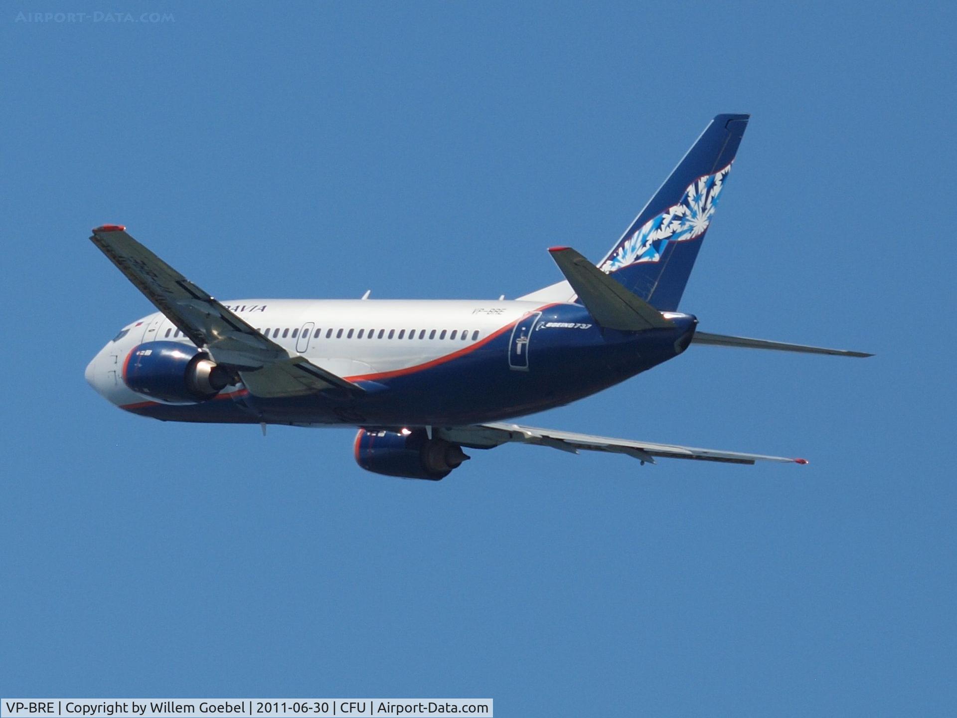 VP-BRE, 1992 Boeing 737-53C C/N 24827, Take off of Corfu Airport