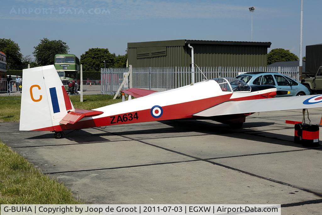 G-BUHA, 1980 Slingsby T-61F Venture T2 C/N 1970, in the static static display of the air cadets at the 2011 Waddington air show.