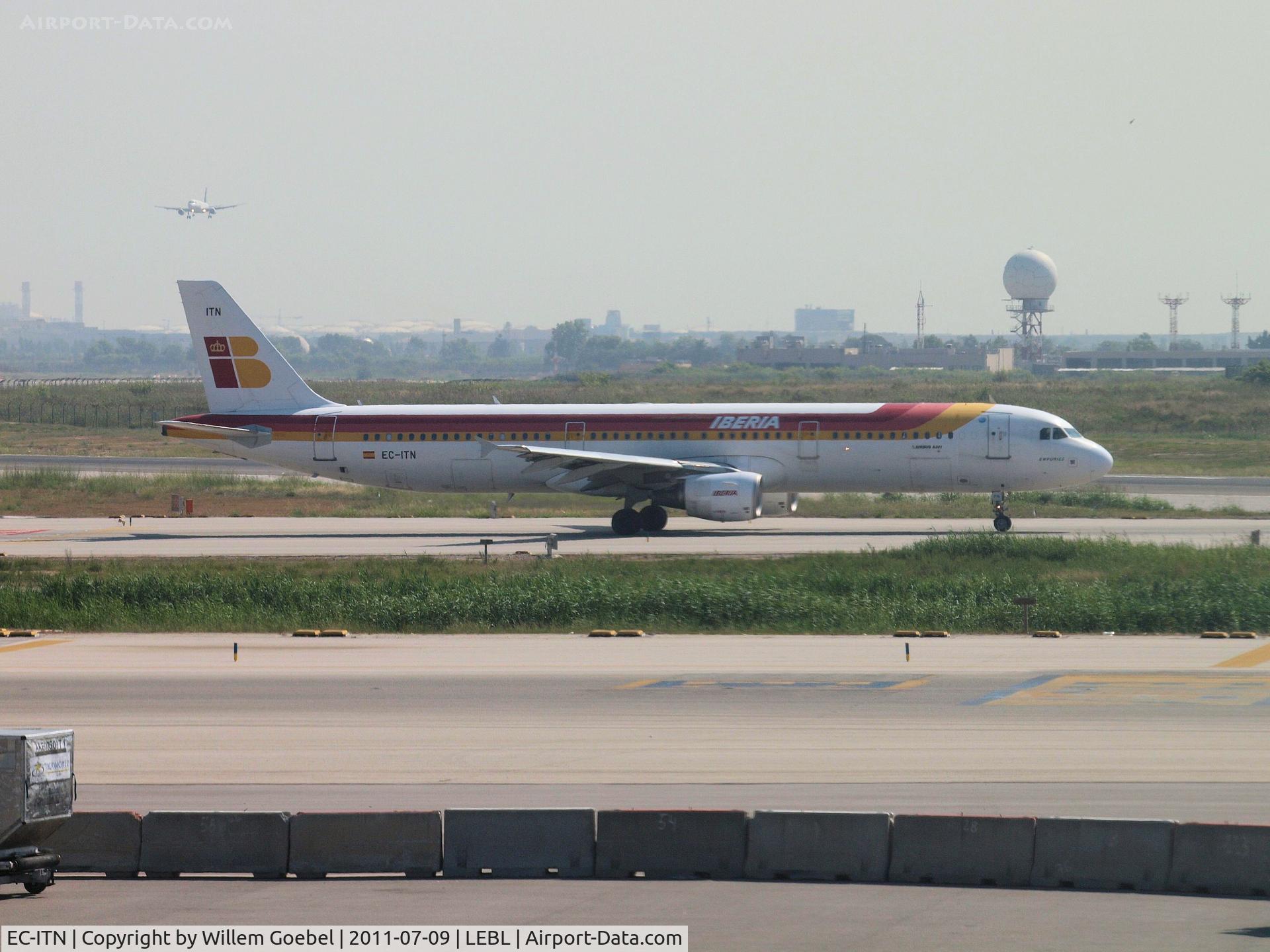 EC-ITN, 2003 Airbus A321-212 C/N 2115, Arrival on Barcelona Airport