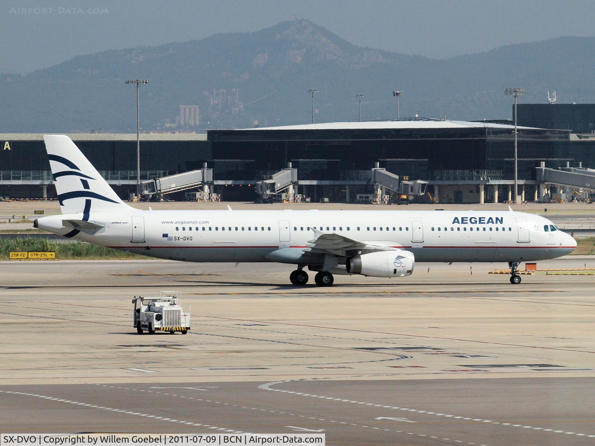 SX-DVO, 2008 Airbus A321-231 C/N 3462, Depart from Barcelona Airport