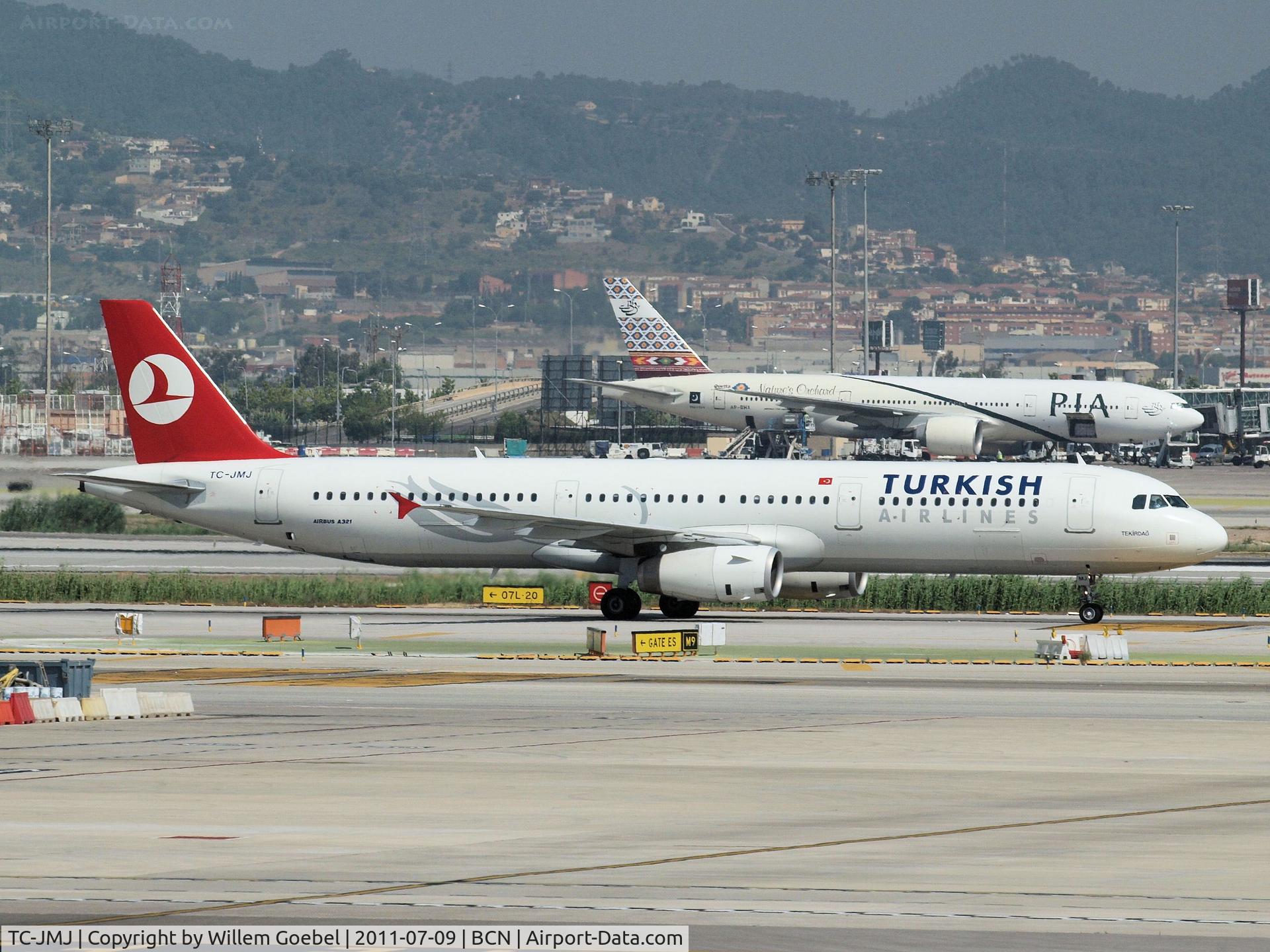 TC-JMJ, 2008 Airbus A321-232 C/N 3688, Arrival on Barcelona Airport