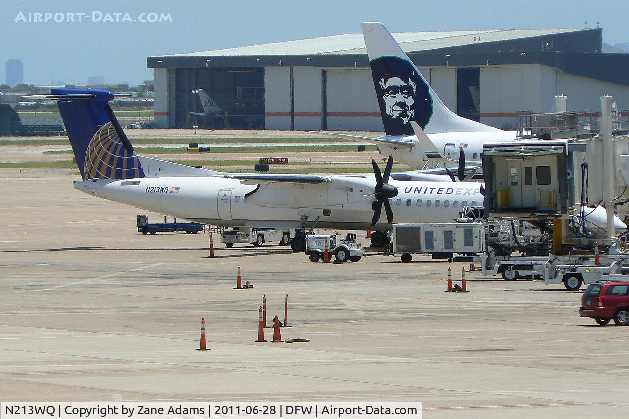 N213WQ, 2008 Bombardier DHC-8-402 Dash 8 C/N 4213, At the gate at DFW Airport