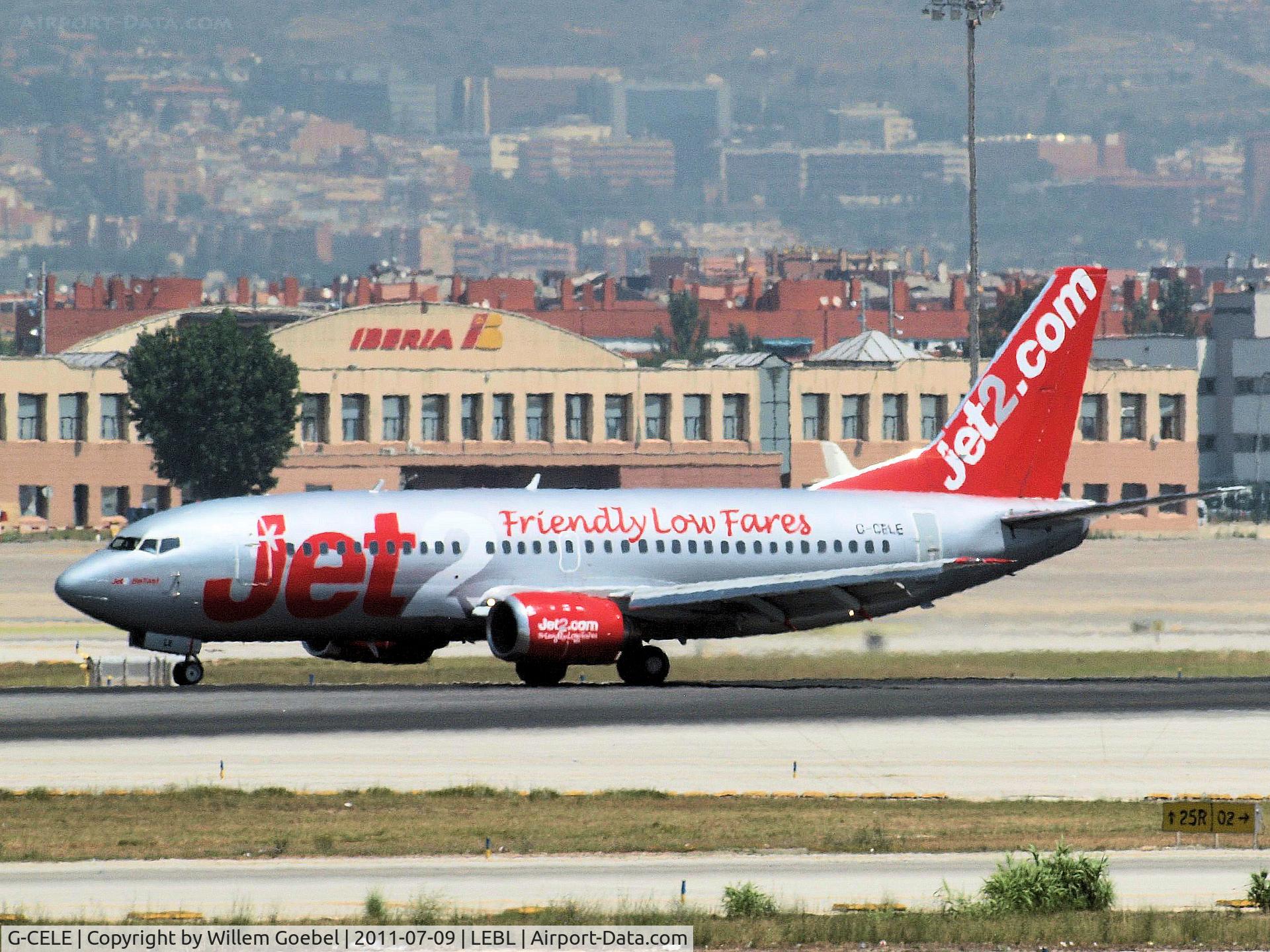 G-CELE, 1988 Boeing 737-33A C/N 24029, Arrival on Barcelona Airport