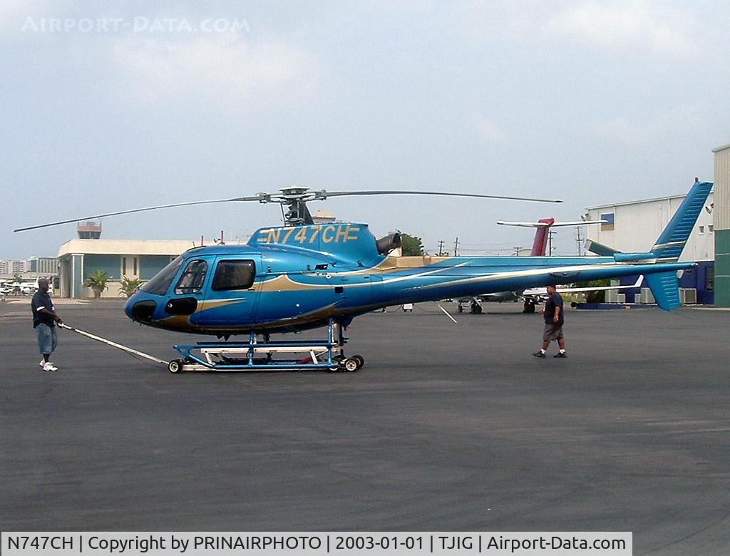 N747CH, 2004 Eurocopter AS-350B-2 Ecureuil C/N 3794, Eurocopter Astar b2 being towed @ isla grande,pr