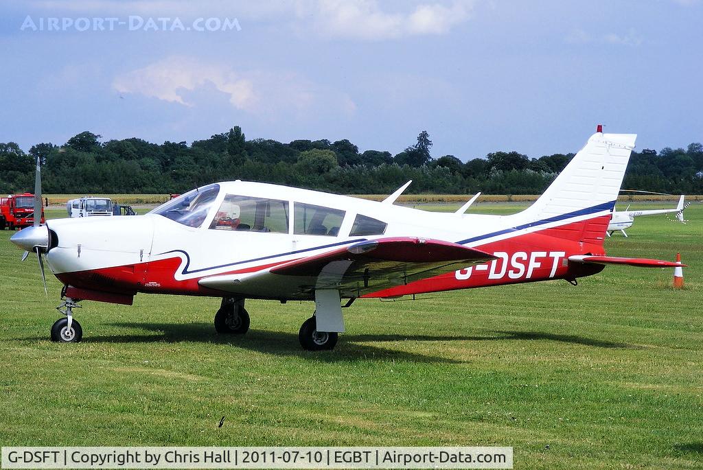 G-DSFT, 1973 Piper PA-28R-200-2 Cherokee Arrow II C/N 28R-7335157, visitor to Turweston for the British F1 Grand Prix at Silverstone