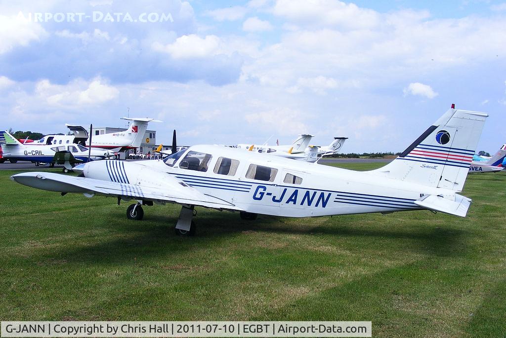 G-JANN, 1988 Piper PA-34-220T Seneca III C/N 34-33133, visitor to Turweston for the British F1 Grand Prix at Silverstone