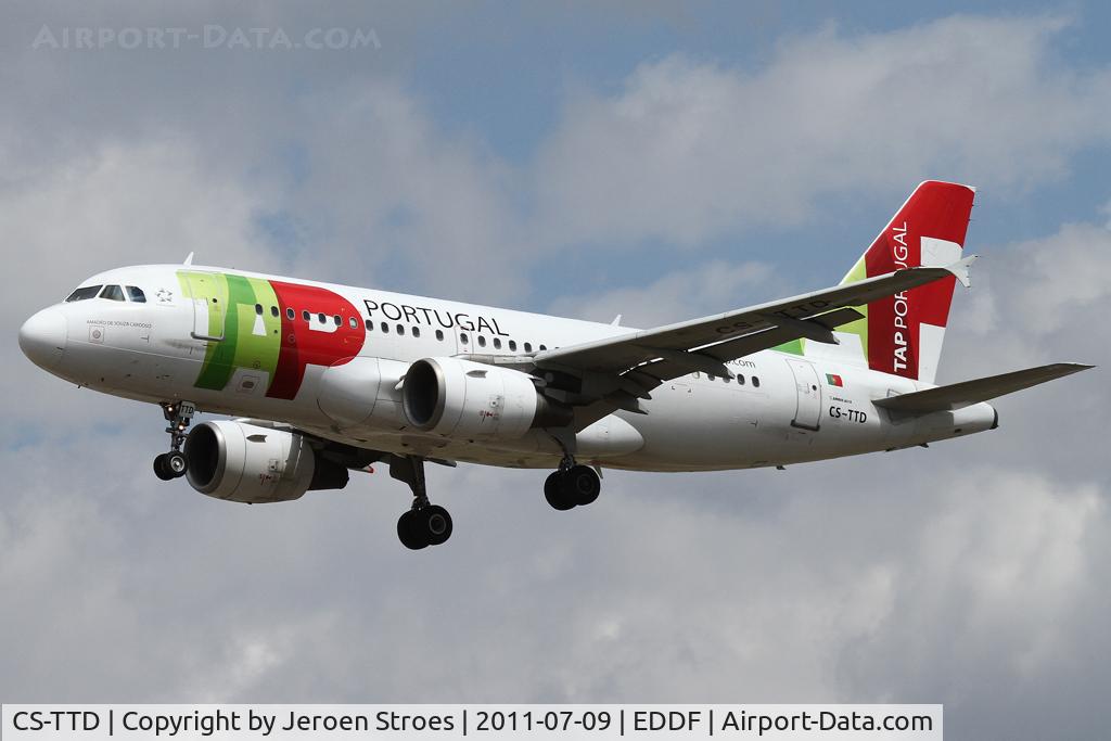 CS-TTD, 1998 Airbus A319-111 C/N 790, Frankfurt, EDDF, arrival