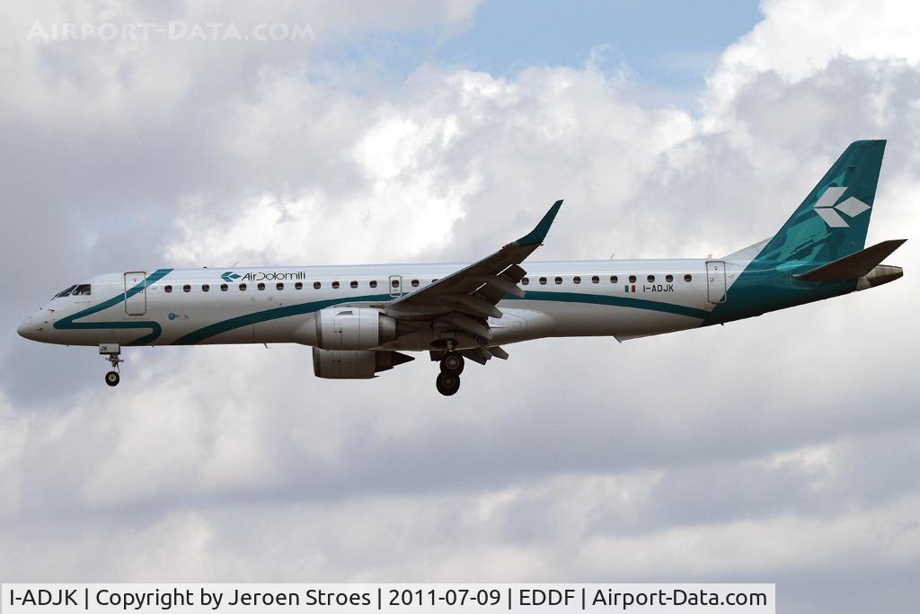 I-ADJK, 2009 Embraer 195LR (ERJ-190-200LR) C/N 19000245, Frankfurt, EDDF, arrival