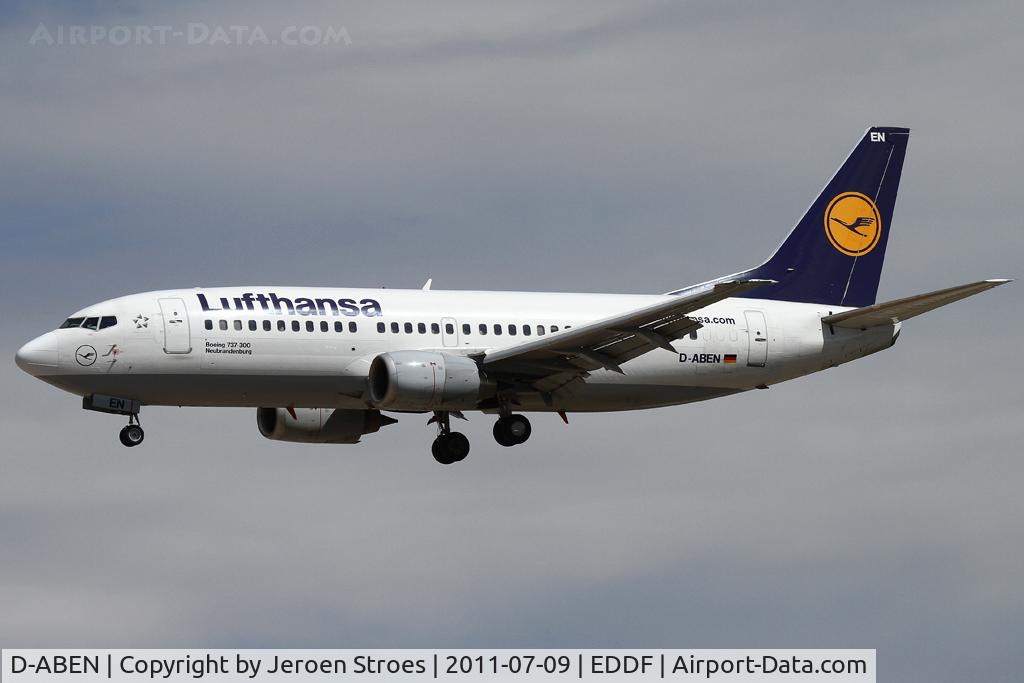 D-ABEN, 1991 Boeing 737-330 C/N 26428, Frankfurt, EDDF, arrival