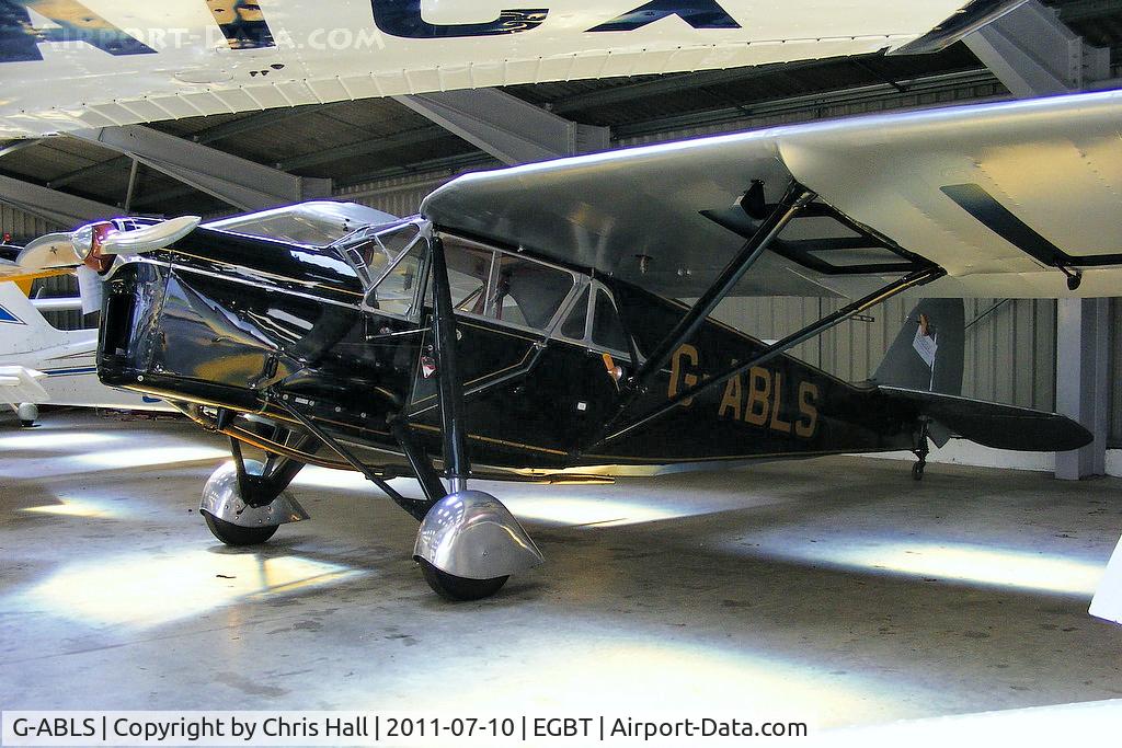 G-ABLS, 1931 De Havilland DH.80A Puss Moth C/N 2164, immaculate DH Puss Moth in the main hangar at Turweston