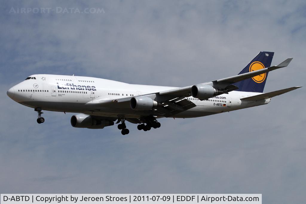 D-ABTD, 1990 Boeing 747-430M C/N 24715, Frankfurt, EDDF, arrival