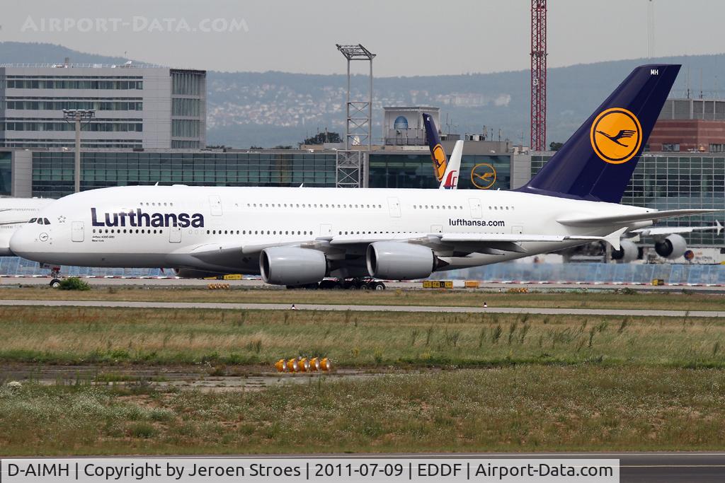 D-AIMH, 2010 Airbus A380-841 C/N 070, Frankfurt, EDDF, departure, First commercial flight
