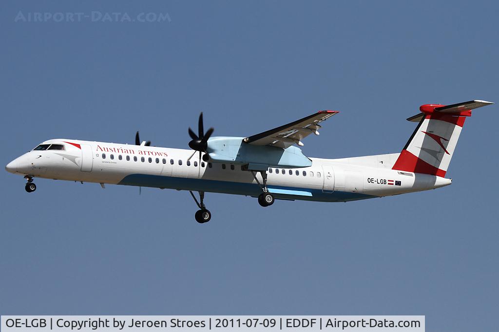 OE-LGB, 1999 De Havilland Canada DHC-8-402Q Dash 8 C/N 4015, Frankfurt, EDDF, arrival