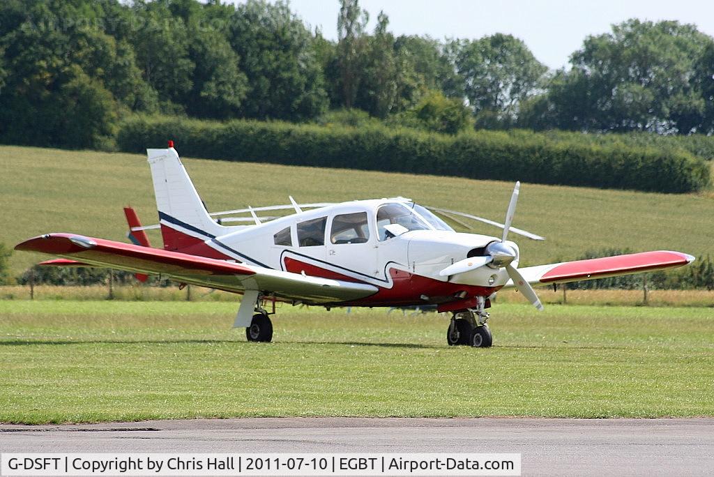 G-DSFT, 1973 Piper PA-28R-200-2 Cherokee Arrow II C/N 28R-7335157, visitor to Turweston for the British F1 Grand Prix at Silverstone