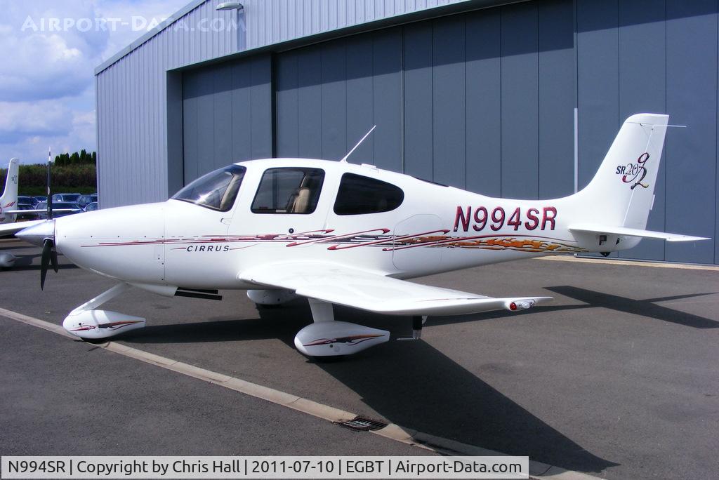 N994SR, 2006 Cirrus SR20 C/N 1669, outside the Cirrus UK hangar at Turweston