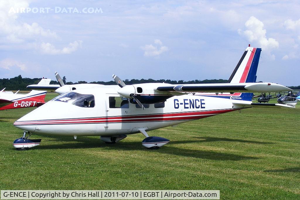 G-ENCE, 1978 Partenavia P-68B C/N 141, visitor to Turweston for the British F1 Grand Prix at Silverstone