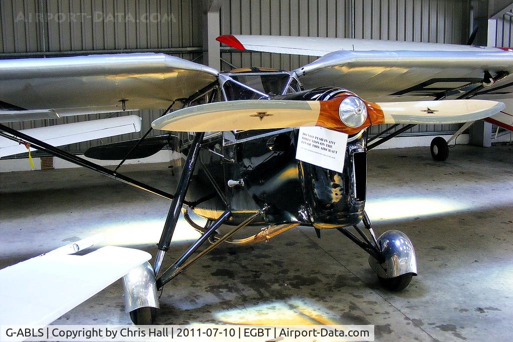 G-ABLS, 1931 De Havilland DH.80A Puss Moth C/N 2164, immaculate DH Puss Moth in the main hangar at Turweston
