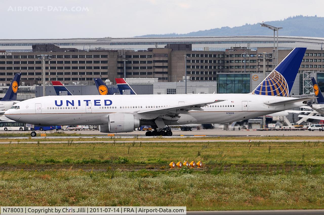 N78003, 1998 Boeing 777-224 C/N 27579, United Airlines