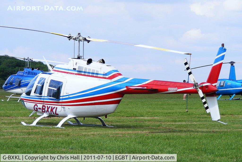 G-BXKL, 1980 Bell 206B JetRanger II C/N 3006, being used for ferrying race fans to the British F1 Grand Prix at Silverstone