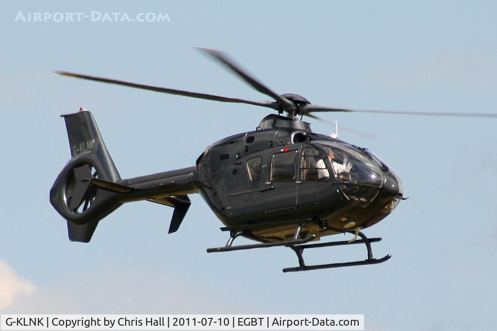 G-KLNK, 2007 Eurocopter EC-135P-2+ C/N 0550, being used for ferrying race fans to the British F1 Grand Prix at Silverstone