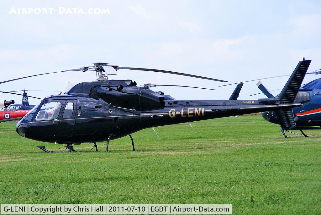 G-LENI, 1984 Aerospatiale AS-355F-1 Twin Squirrel C/N 5311, being used for ferrying race fans to the British F1 Grand Prix at Silverstone