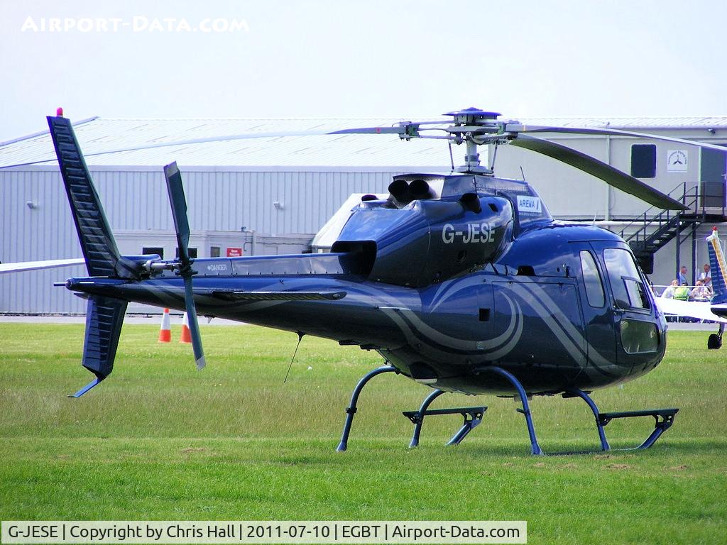 G-JESE, 1990 Aerospatiale AS-355F-2 Ecureuil 2 C/N 5169, being used for ferrying race fans to the British F1 Grand Prix at Silverstone