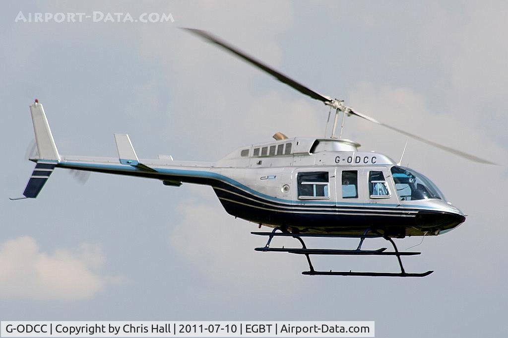 G-ODCC, 1983 Bell 206L-3 LongRanger III C/N 51070, being used for ferrying race fans to the British F1 Grand Prix at Silverstone