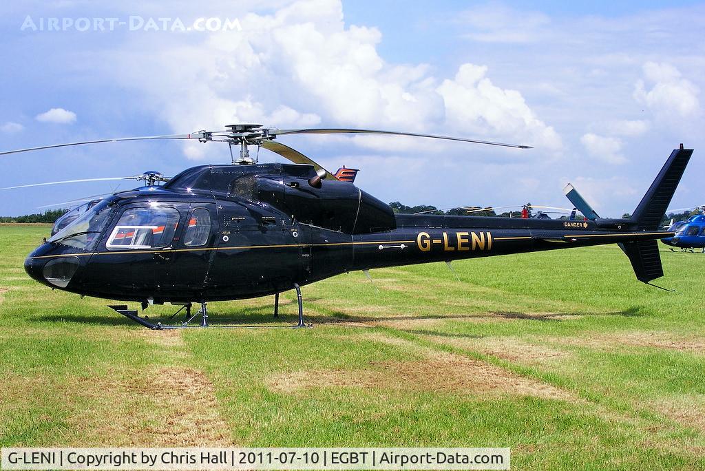 G-LENI, 1984 Aerospatiale AS-355F-1 Twin Squirrel C/N 5311, being used for ferrying race fans to the British F1 Grand Prix at Silverstone
