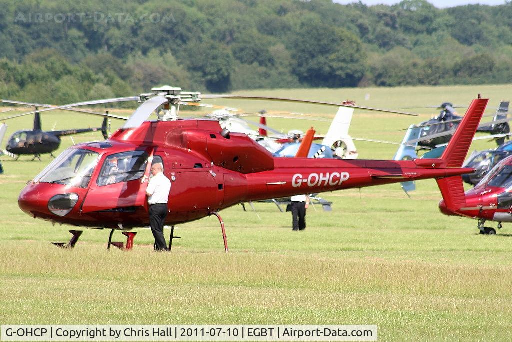 G-OHCP, 1982 Aérospatiale AS-355F-1 Ecureuil 2 C/N 5249, being used for ferrying race fans to the British F1 Grand Prix at Silverstone