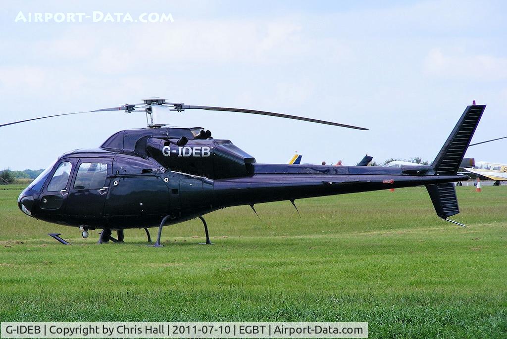 G-IDEB, 1982 Aerospatiale AS-355F-1 Twin Ecureuil C/N 5192, being used for ferrying race fans to the British F1 Grand Prix at Silverstone