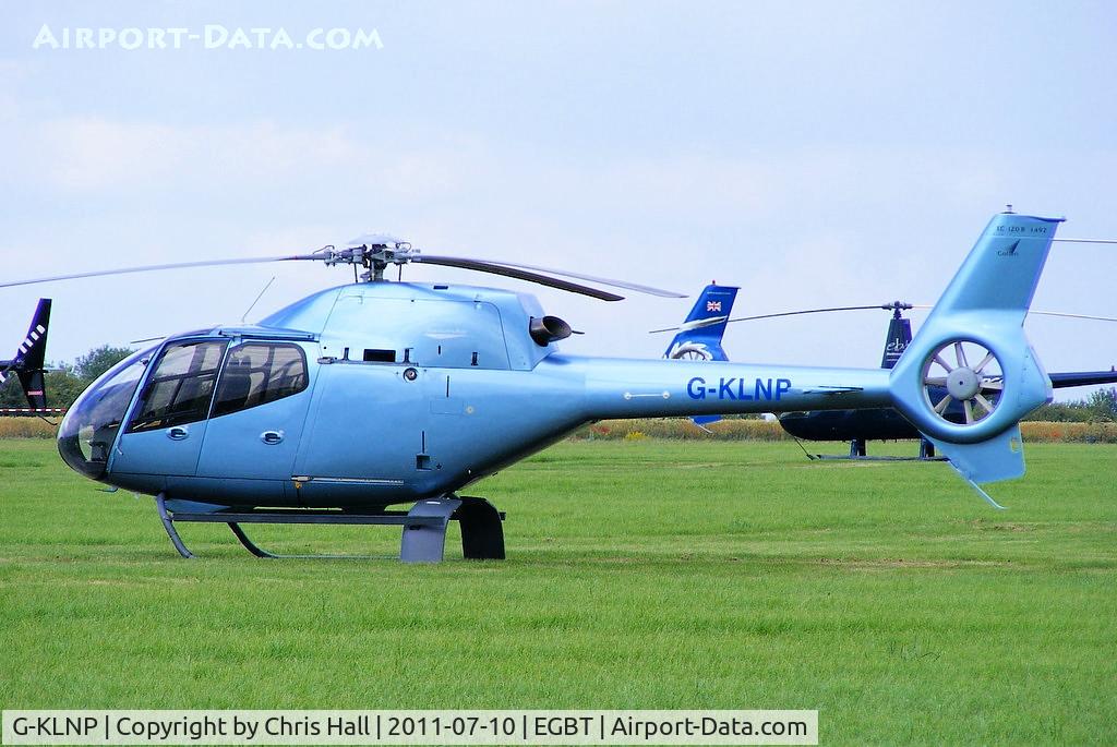 G-KLNP, 2007 Eurocopter EC-120B Colibri C/N 1492, being used for ferrying race fans to the British F1 Grand Prix at Silverstone