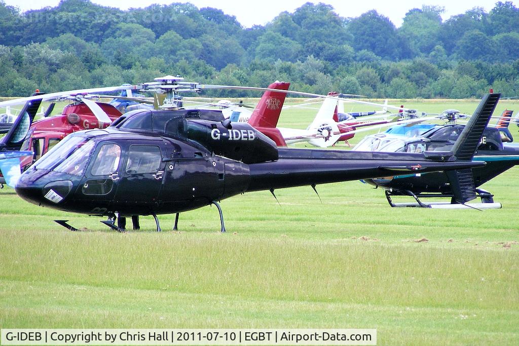 G-IDEB, 1982 Aerospatiale AS-355F-1 Twin Ecureuil C/N 5192, being used for ferrying race fans to the British F1 Grand Prix at Silverstone