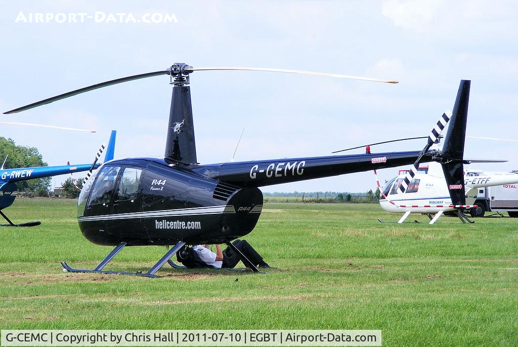 G-CEMC, 2007 Robinson R44 Raven II C/N 11620, being used for ferrying race fans to the British F1 Grand Prix at Silverstone