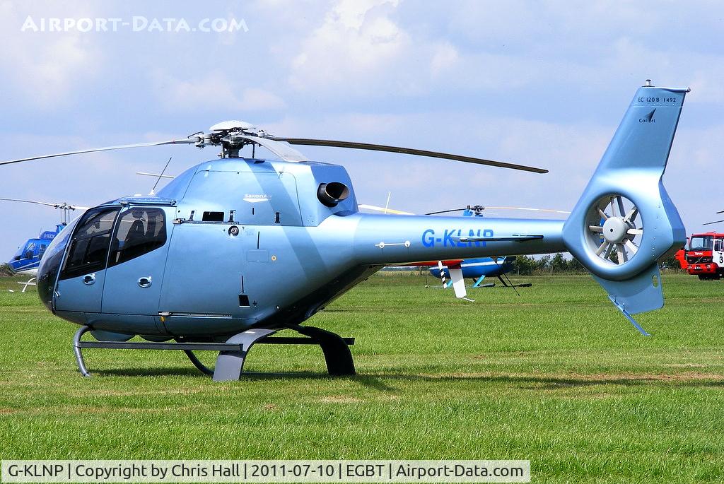 G-KLNP, 2007 Eurocopter EC-120B Colibri C/N 1492, being used for ferrying race fans to the British F1 Grand Prix at Silverstone
