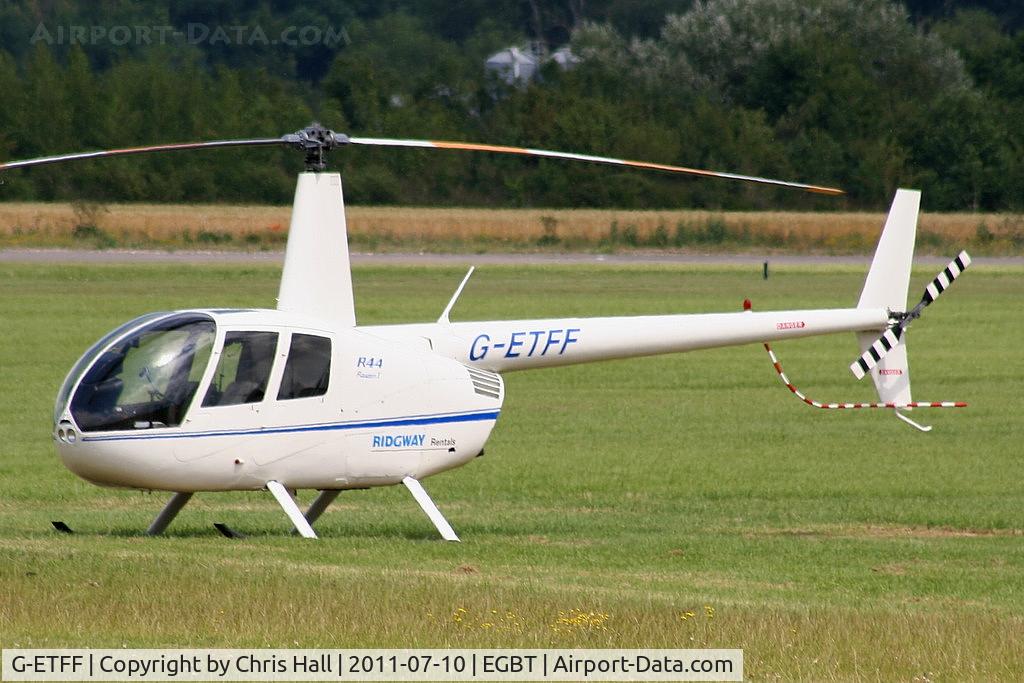 G-ETFF, 2007 Robinson R44 Raven C/N 1747, being used for ferrying race fans to the British F1 Grand Prix at Silverstone