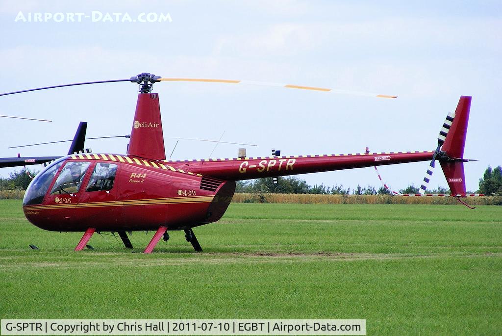 G-SPTR, 2009 Robinson R44 Raven II C/N 12799, being used for ferrying race fans to the British F1 Grand Prix at Silverstone