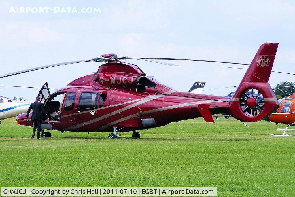 G-WJCJ, 2006 Eurocopter EC-155B-1 C/N 6748, being used for ferrying race fans to the British F1 Grand Prix at Silverstone