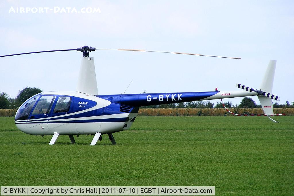 G-BYKK, 1999 Robinson R44 Astro C/N 0572, being used for ferrying race fans to the British F1 Grand Prix at Silverstone