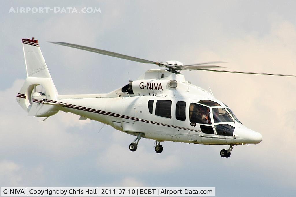 G-NIVA, 2003 Eurocopter EC-155B-1 C/N 6642, being used for ferrying race fans to the British F1 Grand Prix at Silverstone